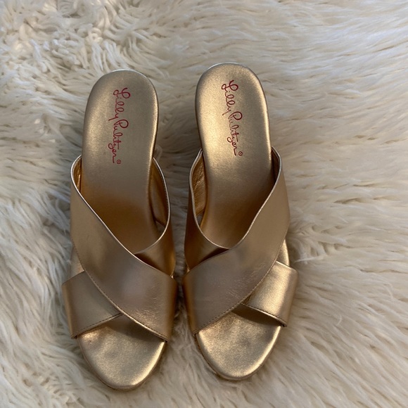 Lilly Pulitzer Shoes - Lilly Pulitzer Shoes excellent condition size 7.5 leather upper golden color